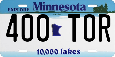 MN license plate 400TOR