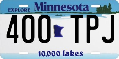 MN license plate 400TPJ