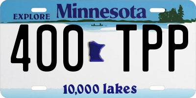 MN license plate 400TPP