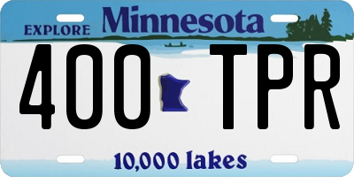 MN license plate 400TPR
