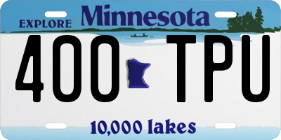 MN license plate 400TPU