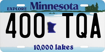 MN license plate 400TQA