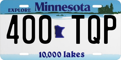 MN license plate 400TQP
