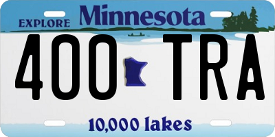 MN license plate 400TRA