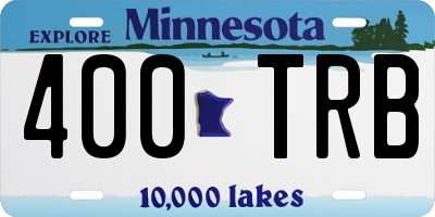 MN license plate 400TRB