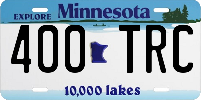 MN license plate 400TRC