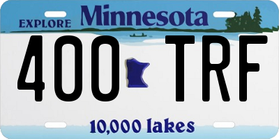 MN license plate 400TRF