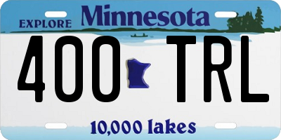 MN license plate 400TRL