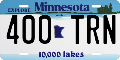 MN license plate 400TRN
