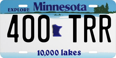 MN license plate 400TRR