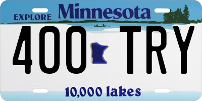 MN license plate 400TRY