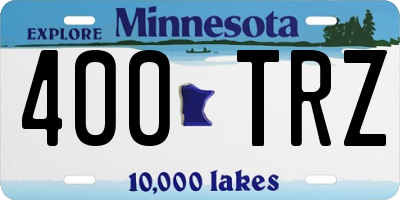 MN license plate 400TRZ