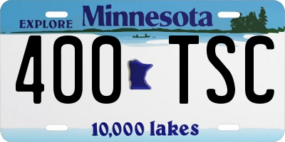 MN license plate 400TSC