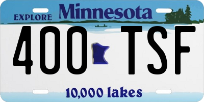 MN license plate 400TSF