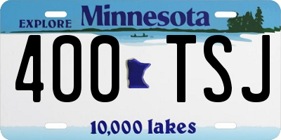 MN license plate 400TSJ