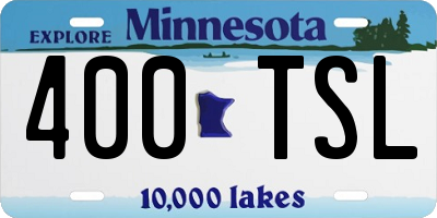 MN license plate 400TSL