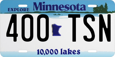 MN license plate 400TSN