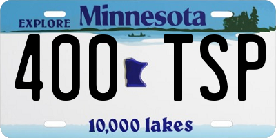 MN license plate 400TSP