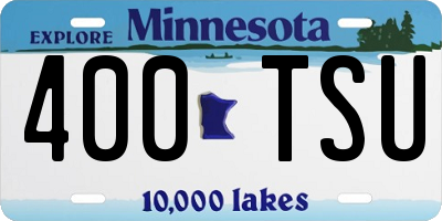 MN license plate 400TSU