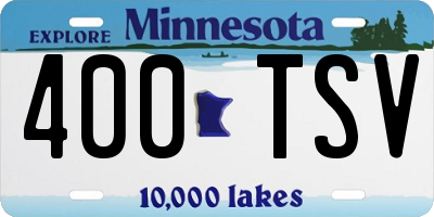 MN license plate 400TSV