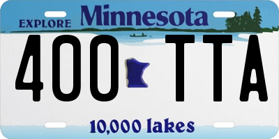 MN license plate 400TTA