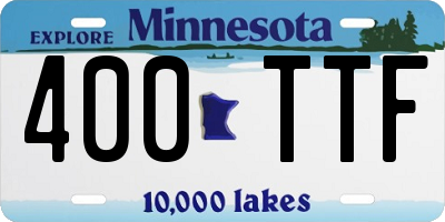 MN license plate 400TTF