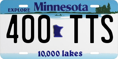 MN license plate 400TTS