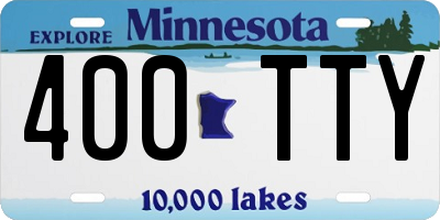 MN license plate 400TTY