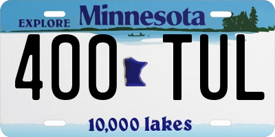 MN license plate 400TUL