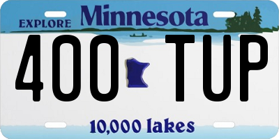 MN license plate 400TUP
