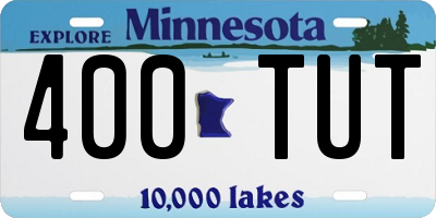 MN license plate 400TUT