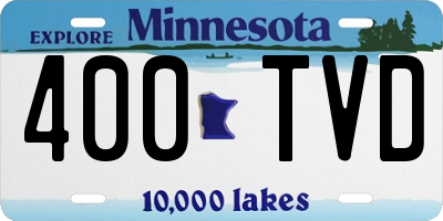 MN license plate 400TVD
