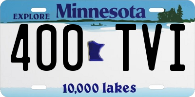 MN license plate 400TVI