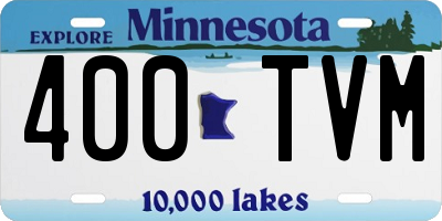 MN license plate 400TVM