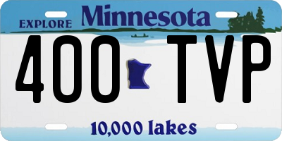 MN license plate 400TVP