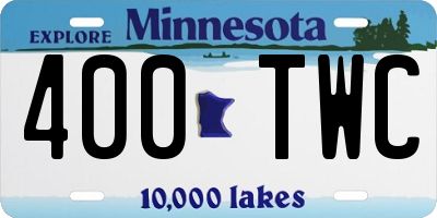 MN license plate 400TWC