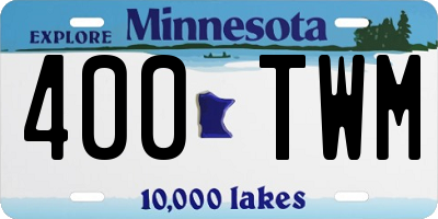 MN license plate 400TWM