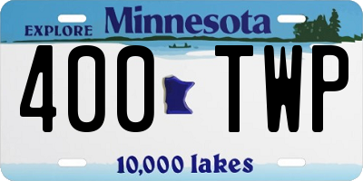 MN license plate 400TWP