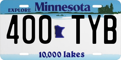 MN license plate 400TYB