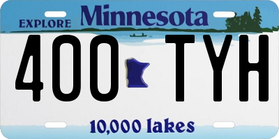 MN license plate 400TYH