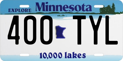 MN license plate 400TYL