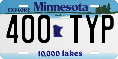 MN license plate 400TYP