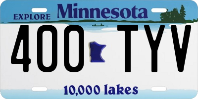 MN license plate 400TYV