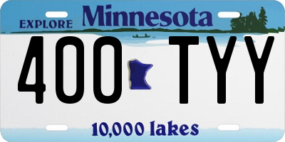 MN license plate 400TYY