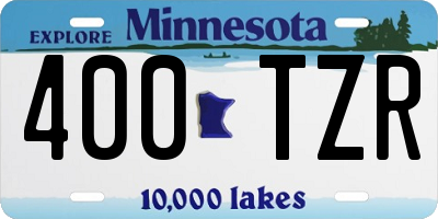 MN license plate 400TZR