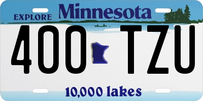 MN license plate 400TZU