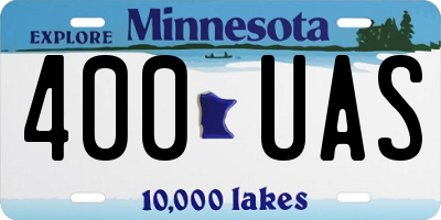 MN license plate 400UAS