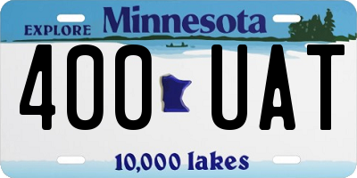MN license plate 400UAT