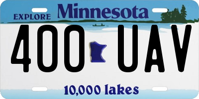 MN license plate 400UAV
