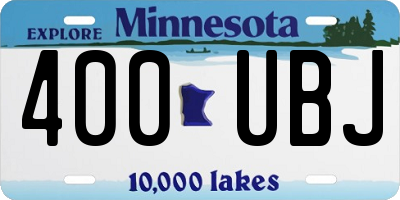 MN license plate 400UBJ
